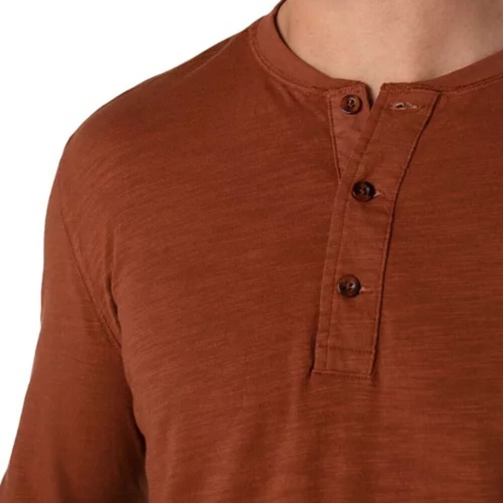 NWT Liverpool Men's Caramel Long Sleeve Cotton Pullover Shirt